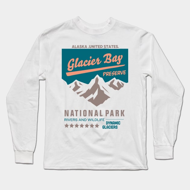 Glacier Bay National Park Alaska Long Sleeve T-Shirt by Alexander Luminova